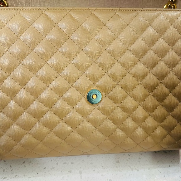 Classic YSL Envelope Lambskin Chervon Diamond Quilted Brown Bag - Picture 6 of 10